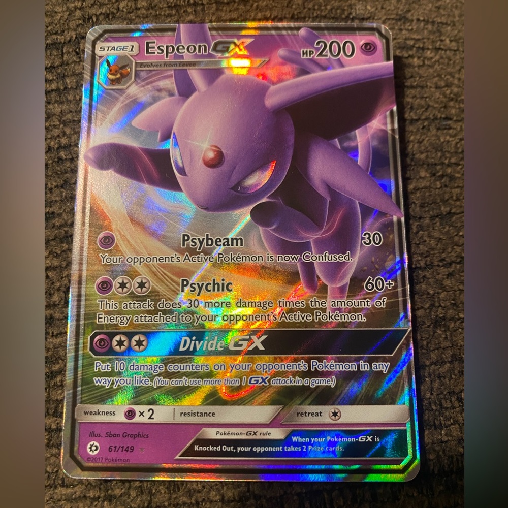 Espeon GX Pokémon card